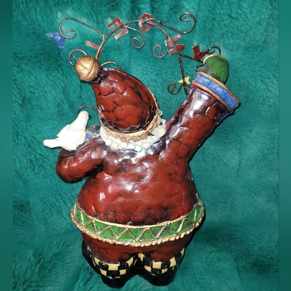 🎅 Vintage Rustic Farmhouse Santa Claus Painted Resin Tabletop Decor 13" x 6.5" - Picture 4 of 7